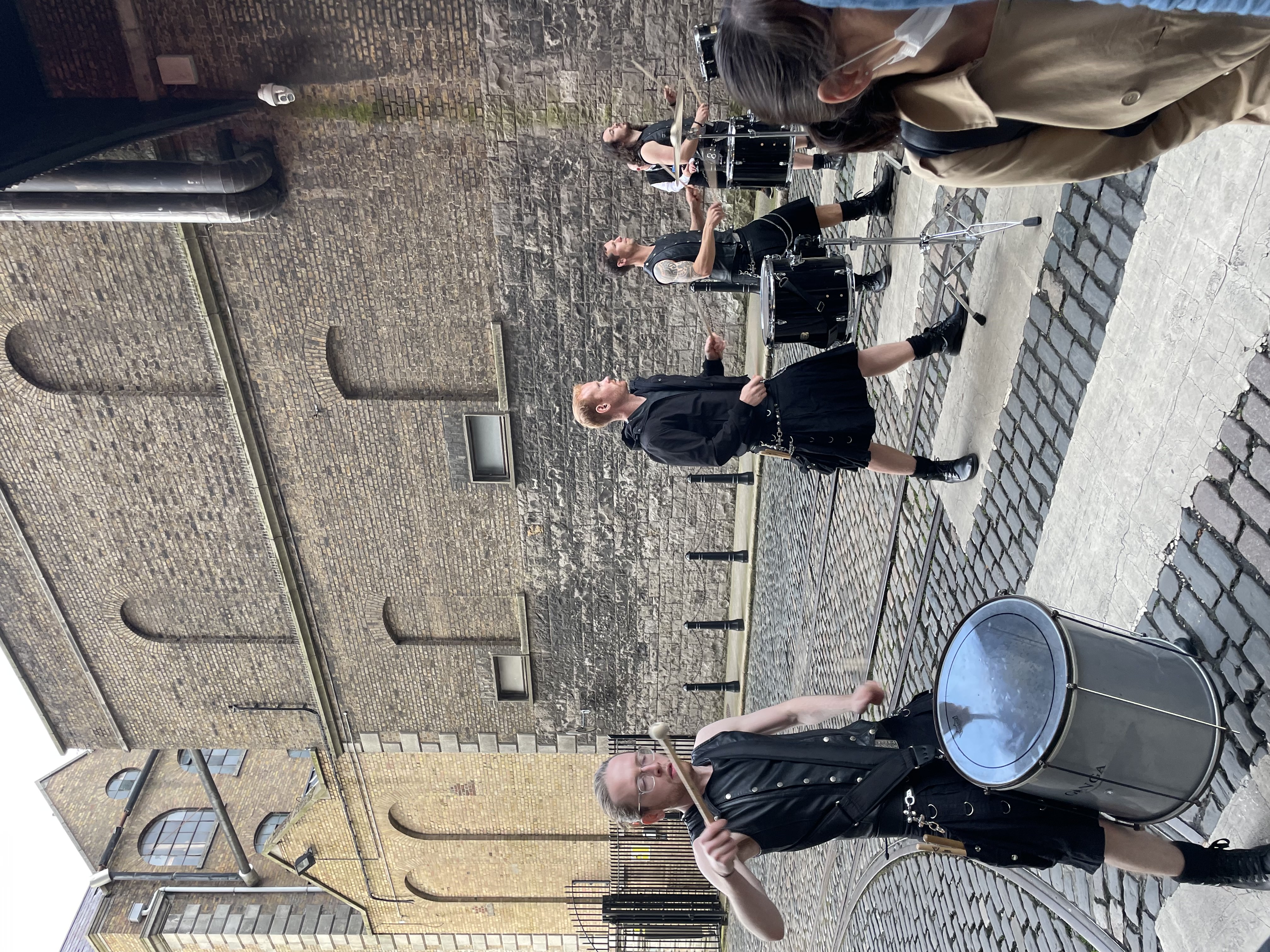 Irish music performance outside the Guinness Storehouse.